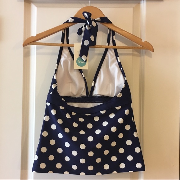 NWT Boden Polka Dot Halter Tankini Size 4 - Picture 2 of 8